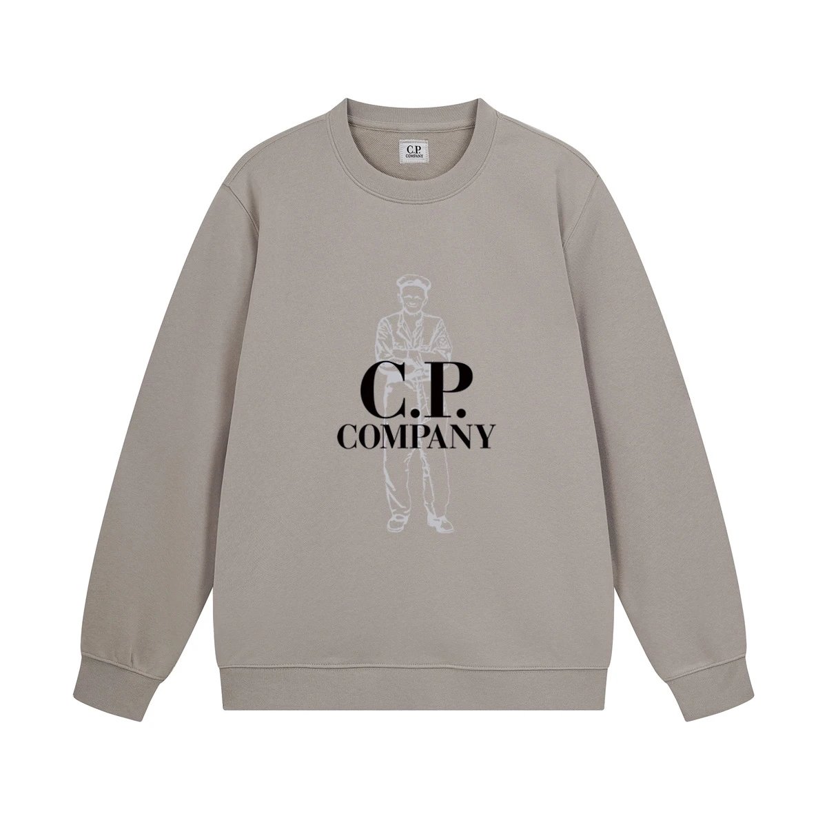 C.P. Company Logo Graphic Sweatshirt White Hoodie - 23