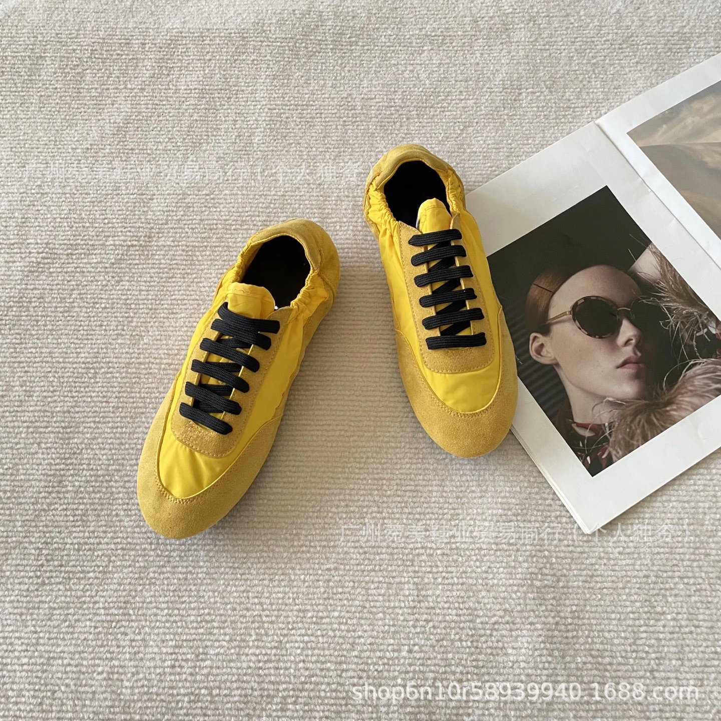 Design Chunky Platform Sneakers Beige and White Casual Shoes - 4