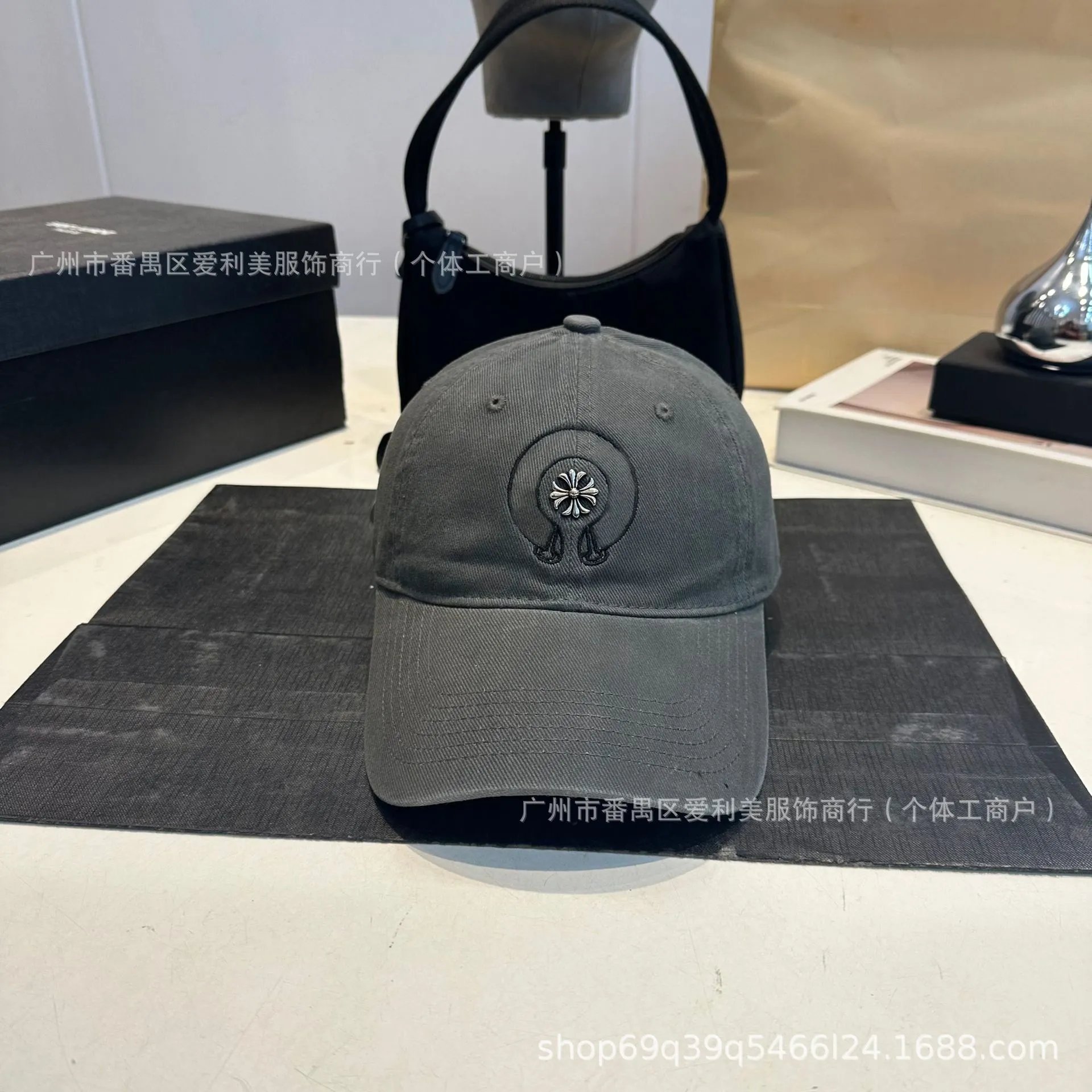 Chrome Hearts Hats Baseball Cap with Embroidered Cross and Horseshoe Motif image 4