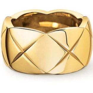 Chanel Coco Crush Wide Gold Ring Jewelry - 1