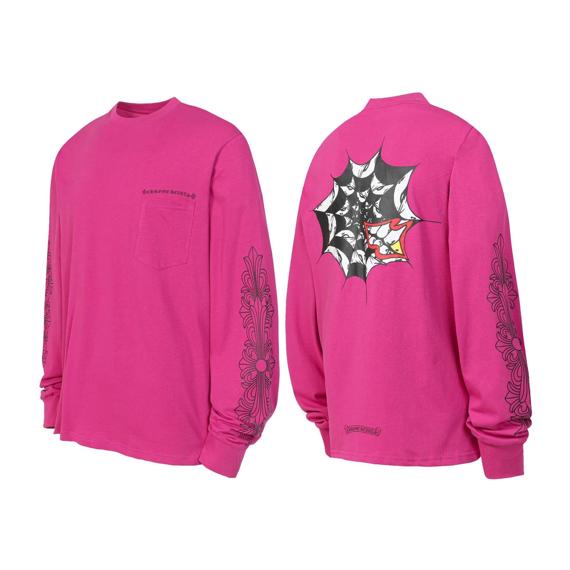 Design Long Sleeve Polo Shirt with Geometric Stripe Pattern Multicolor Tops Polo - 18