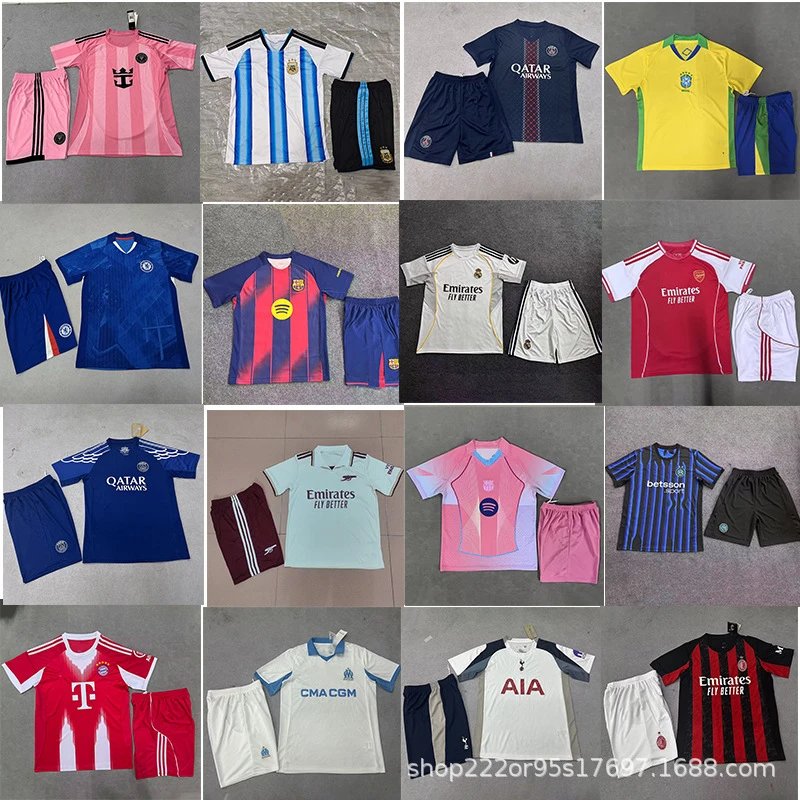 AFA Argentina National Team Home Jersey and Shorts Set White Blue Sets - 4