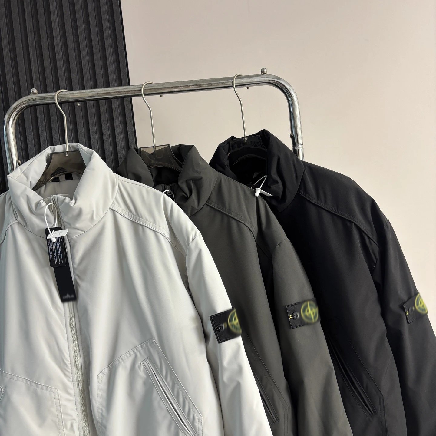 Stone Island Shadow Project Light Gray Windbreaker Jacket - 10
