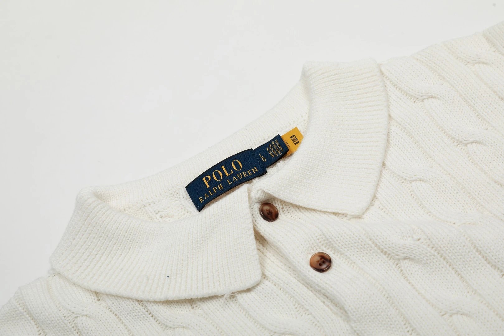 Polo Ralph Lauren Cable Knit Polo Teal Sweater - 5