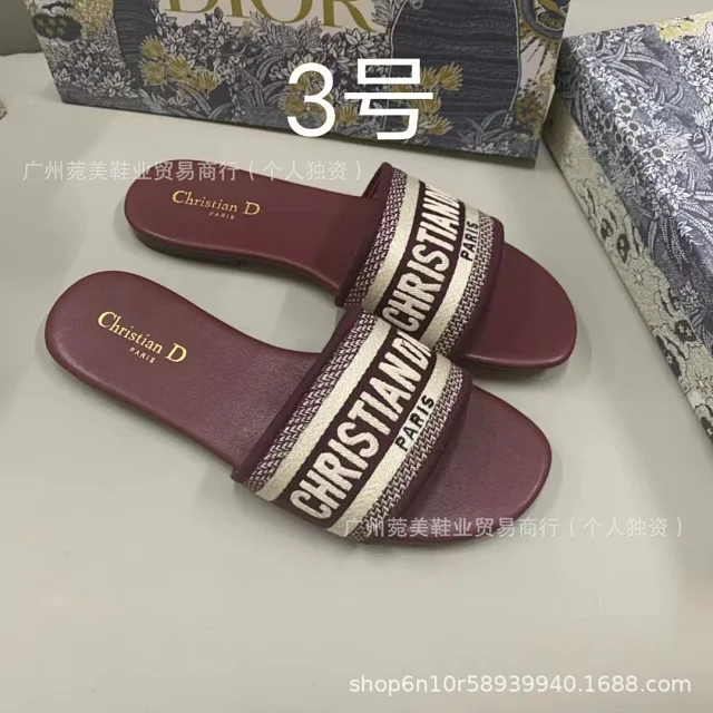 Christian Dior Slippers Dway logo-embroidered slide product detail image 6