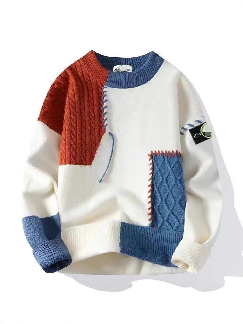 Design Patchwork Knit Sweater Multicolor - 5