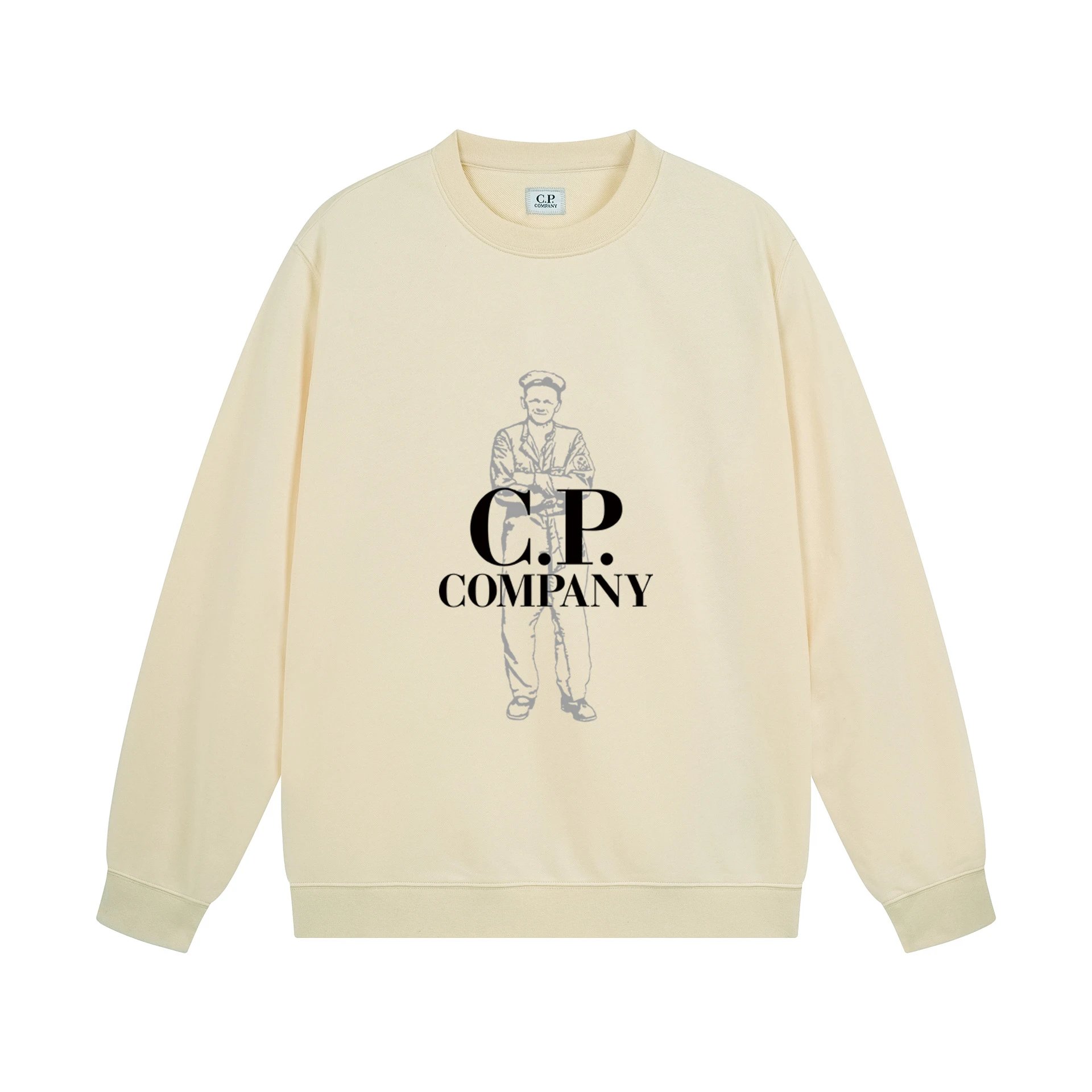 C.P. Company Logo Graphic Sweatshirt White Hoodie - 24