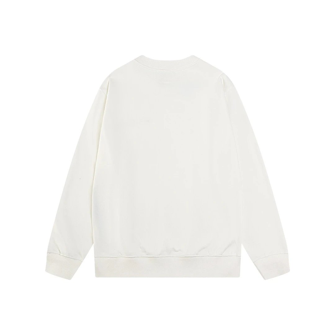 Prada Logo Patch Crewneck Sweatshirt White Sweater - 4