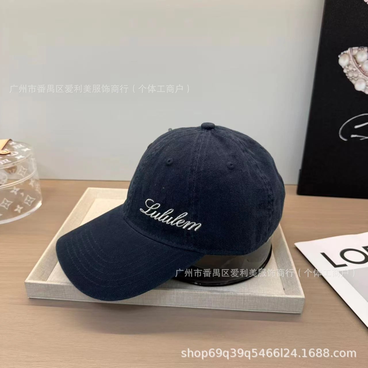 Lululemon Script Embroidered Navy Baseball Cap - 3