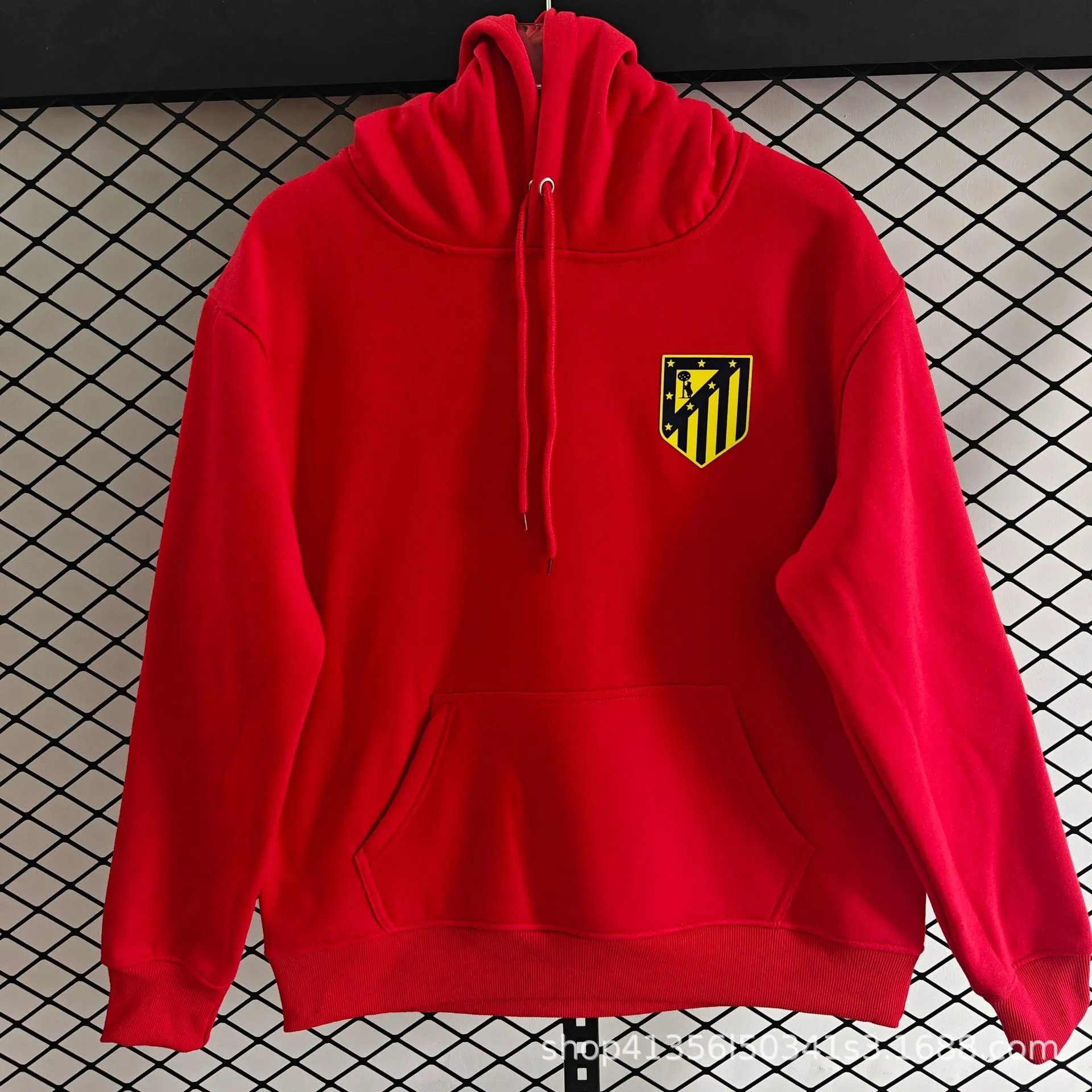 Arsenal FC Hoodie Red with White Stripes - 11