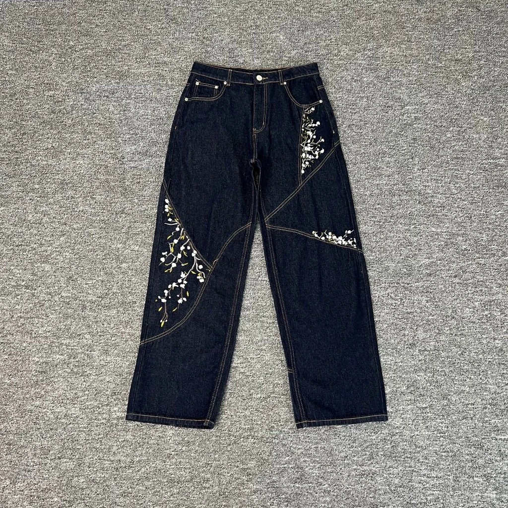 Design Embroidered Black Hoodie and Sweatpants Set - 36