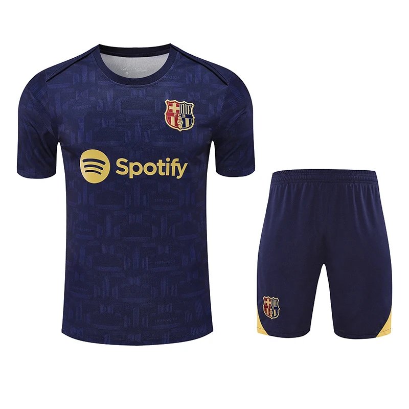 FC Barcelona x Spotify Training Kit Beige and Navy Activewear Set - 16
