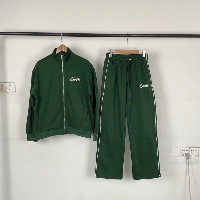 Corteiz Track Jacket Forest Green Outerwear - 6