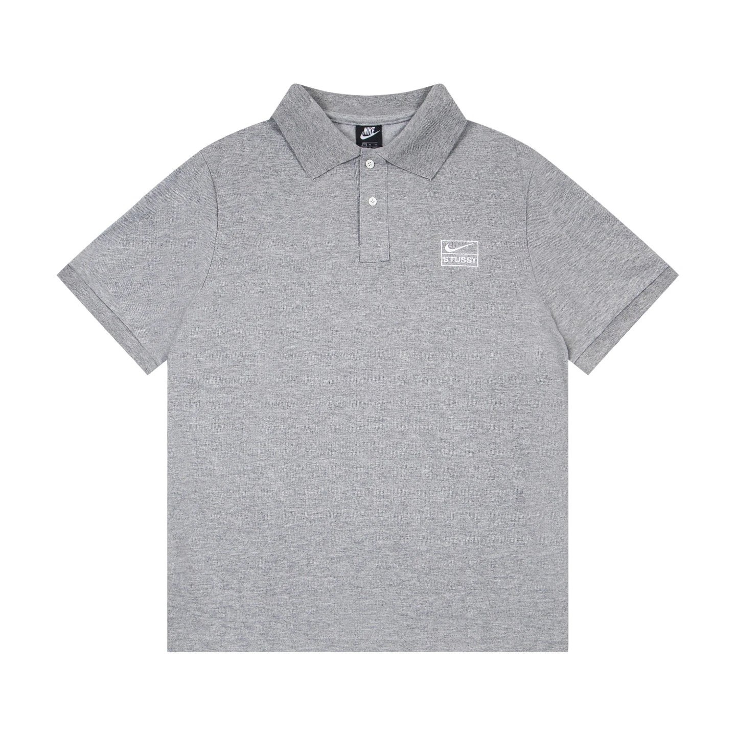 Stussy x Nike Polo Shirt Gray - 6