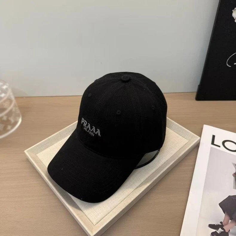 Prada Milano Embroidered Beige Baseball Cap Hats - 8