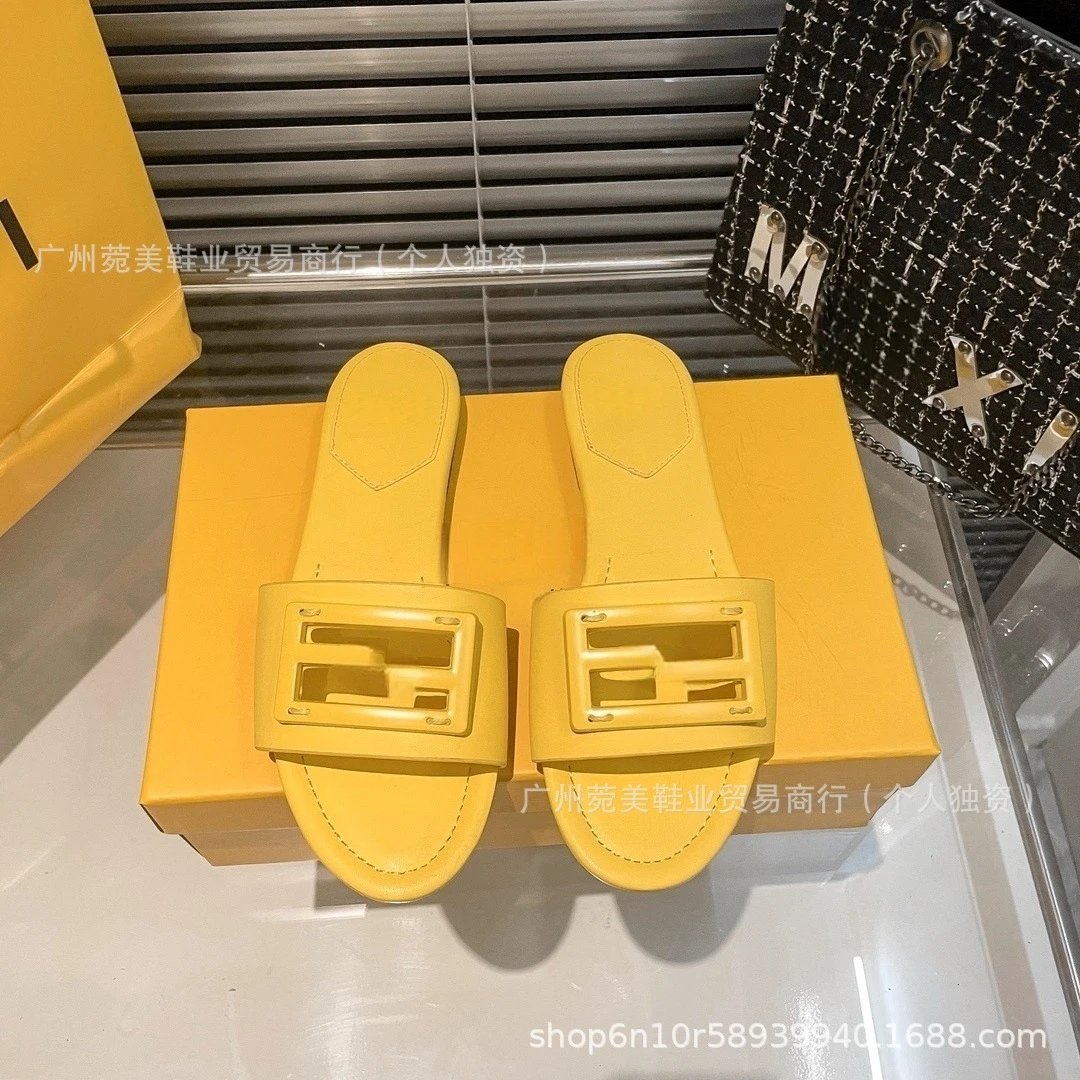 Design Silver Metallic Slide Sandals with Rectangular Buckle Detail Slippers - 5