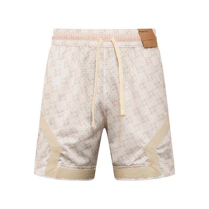 Design Sporty Mesh Shorts Navy with Red Geometric Panels - 9