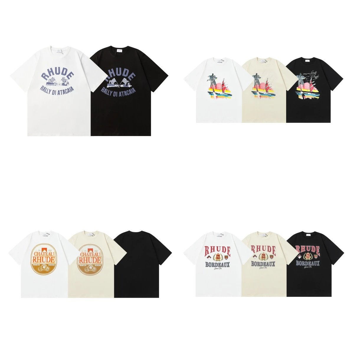Rhude Graphic Print Cream T-Shirt - 3