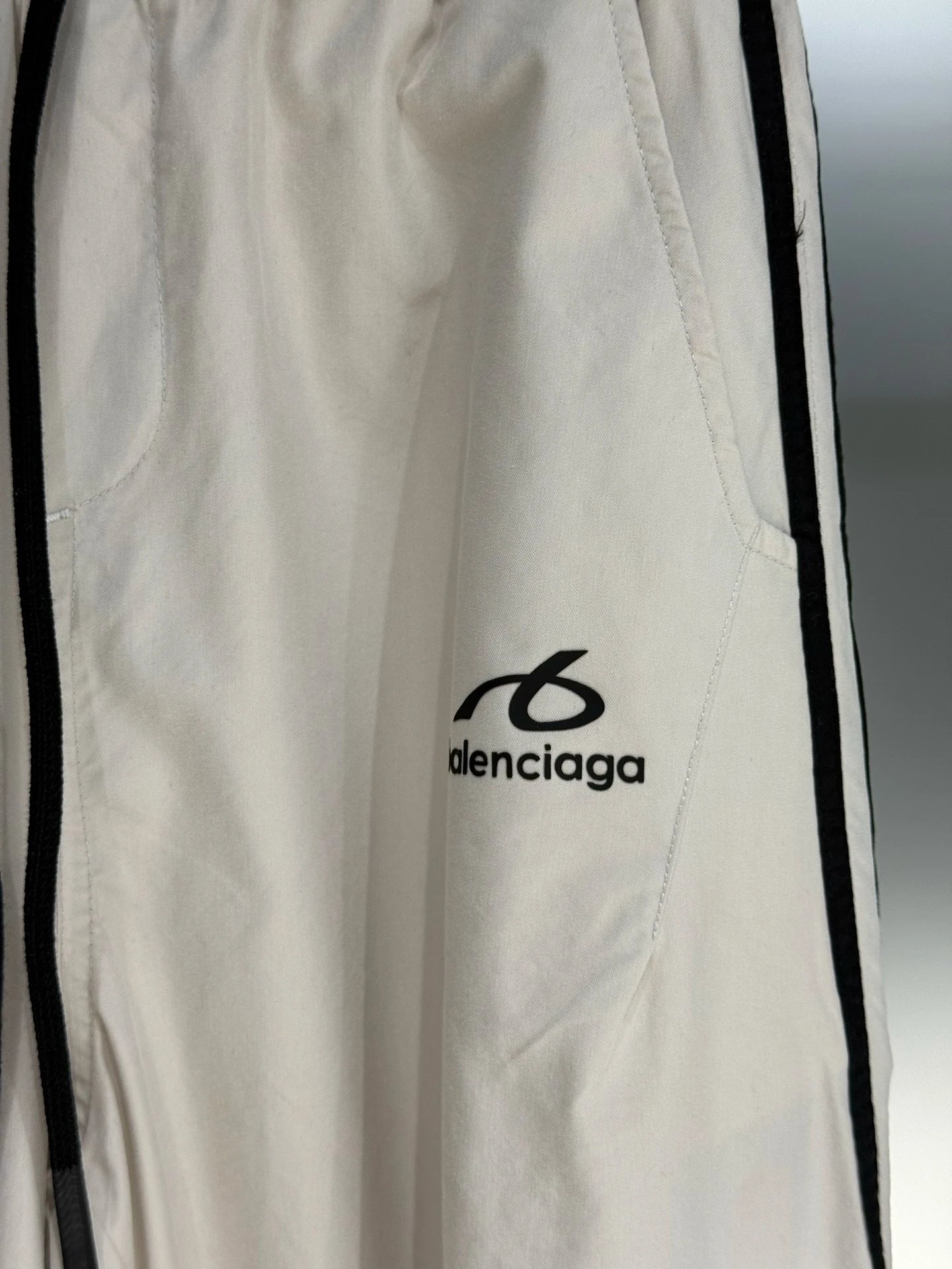 Balenciaga Track Pants Black and White - 3
