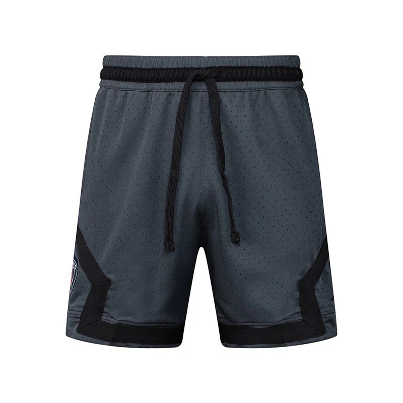 Design Sporty Mesh Shorts Navy with Red Geometric Panels - 25