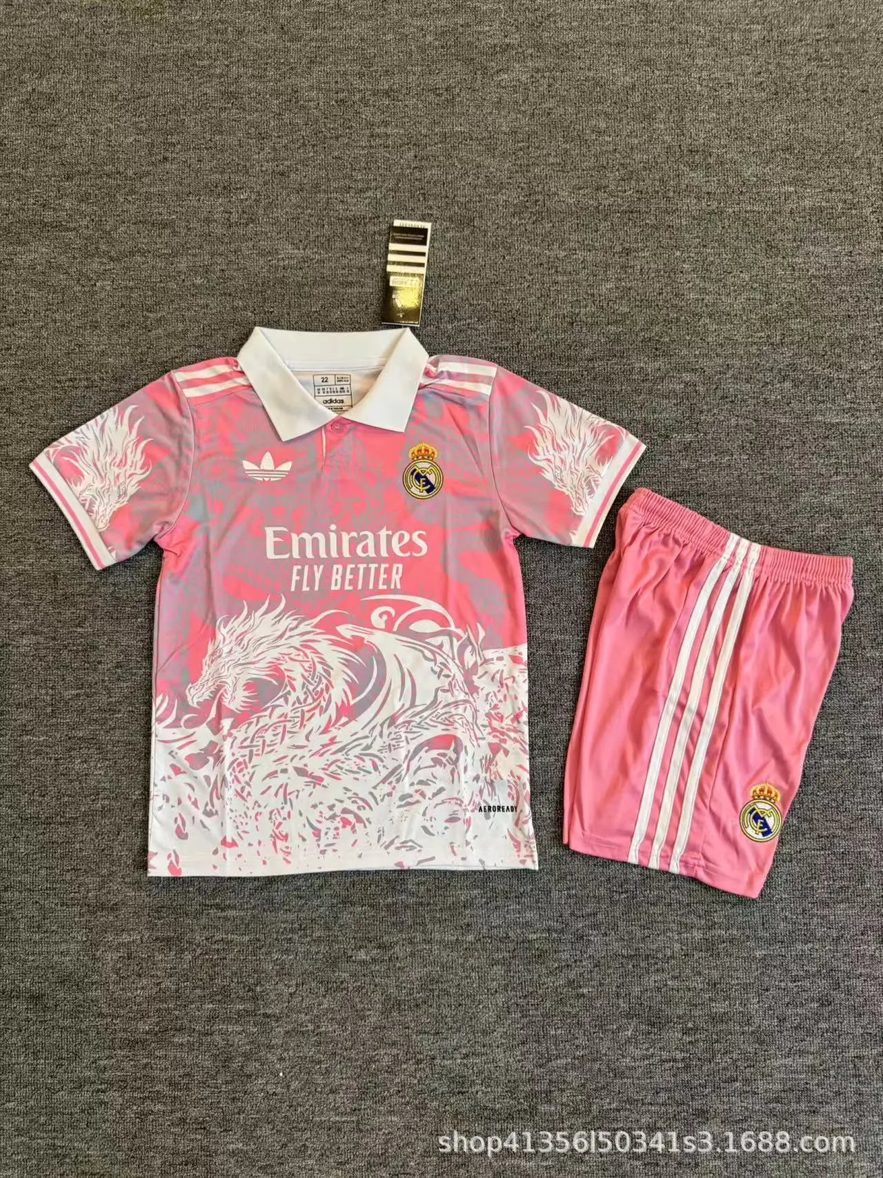 Real Madrid Dragon Graphic Jersey Set Purple / Black - 9