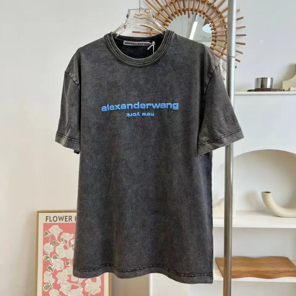 Alexander Wang Acid Wash Gray T-Shirt - 7