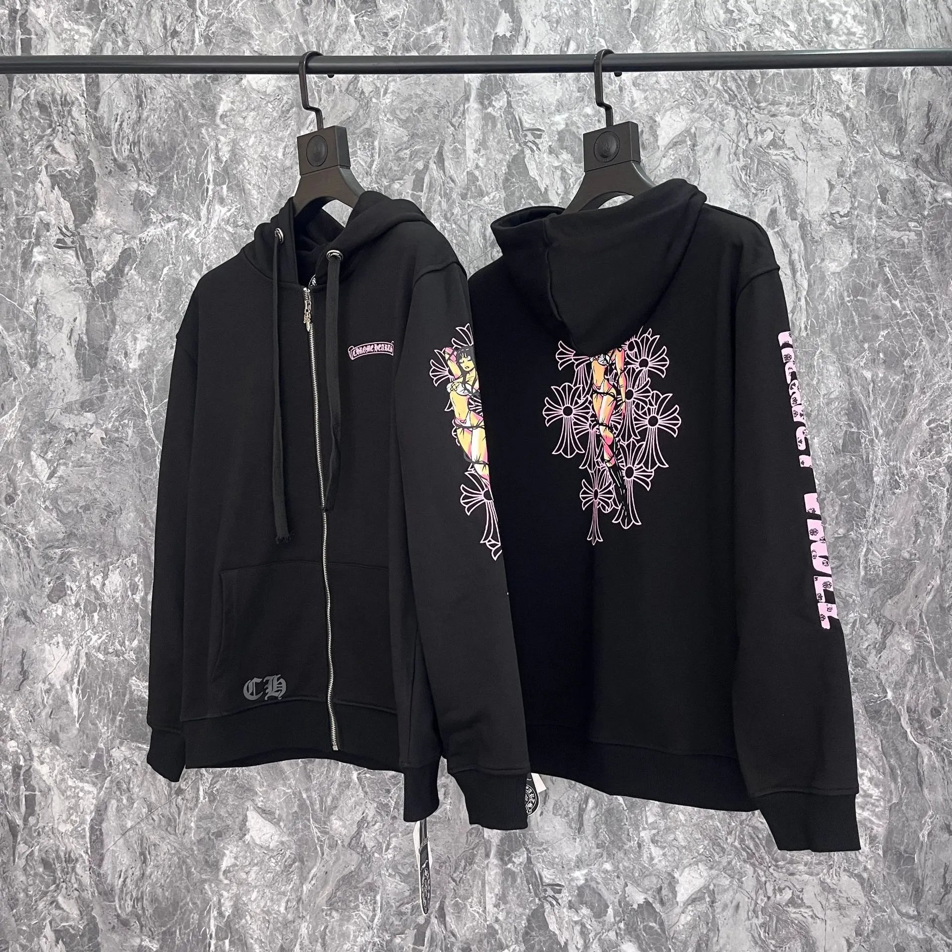 Chrome Hearts Hoodies & Sweatshirts Hooded graphic sweatshirt — 5023
