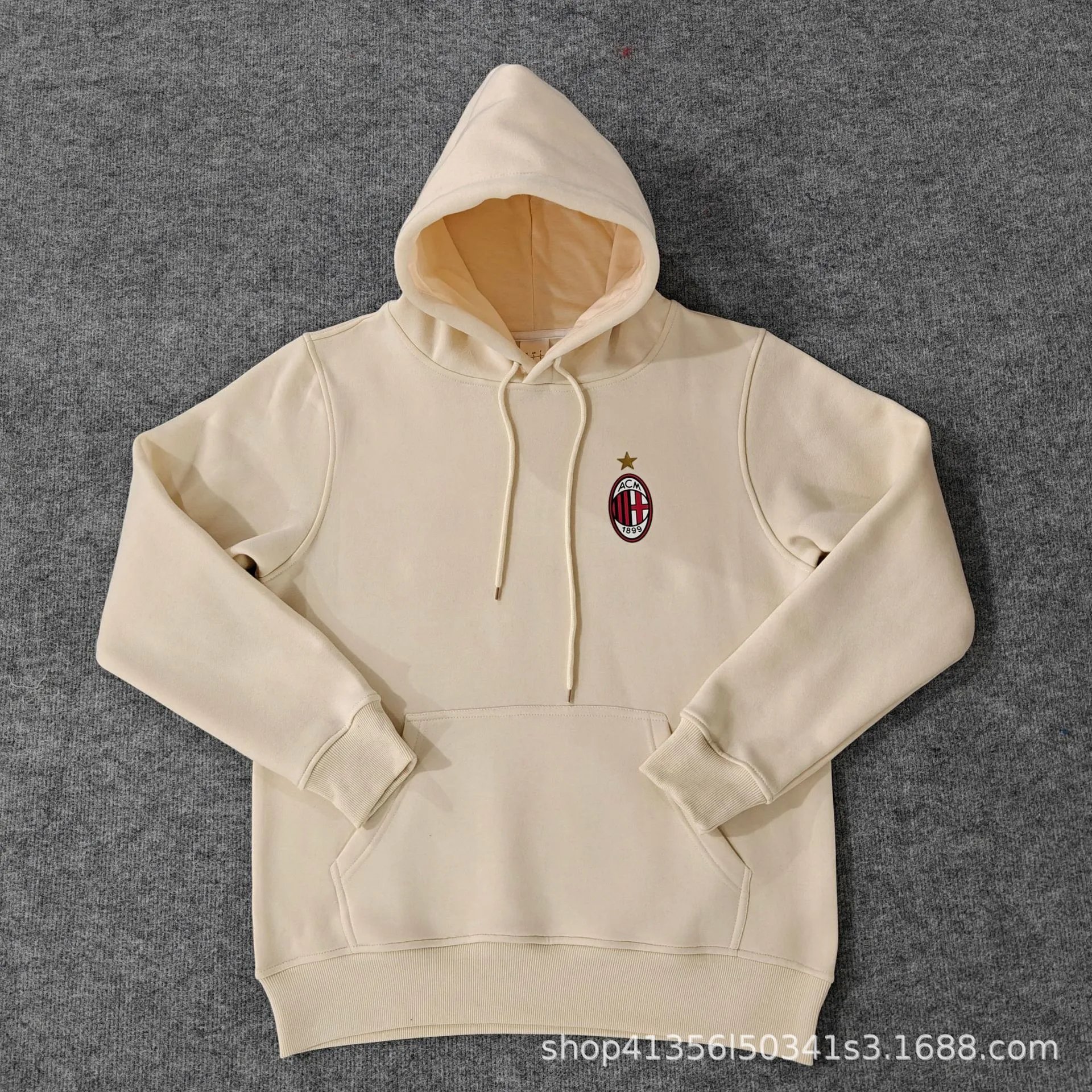 AC Milan Embroidered Hoodie Navy - 5