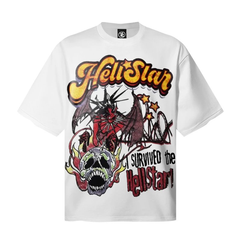 Hellstar I Survived the Hellstar Graphic T-Shirt White - 33
