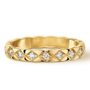 Chanel Coco Crush Diamond-Set Yellow Gold Ring Jewelry - 1