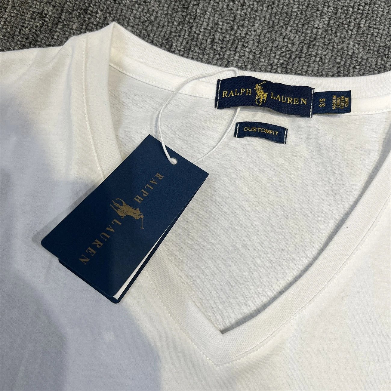 Polo Ralph Lauren V-Neck Logo Tee Black T-Shirt - 4