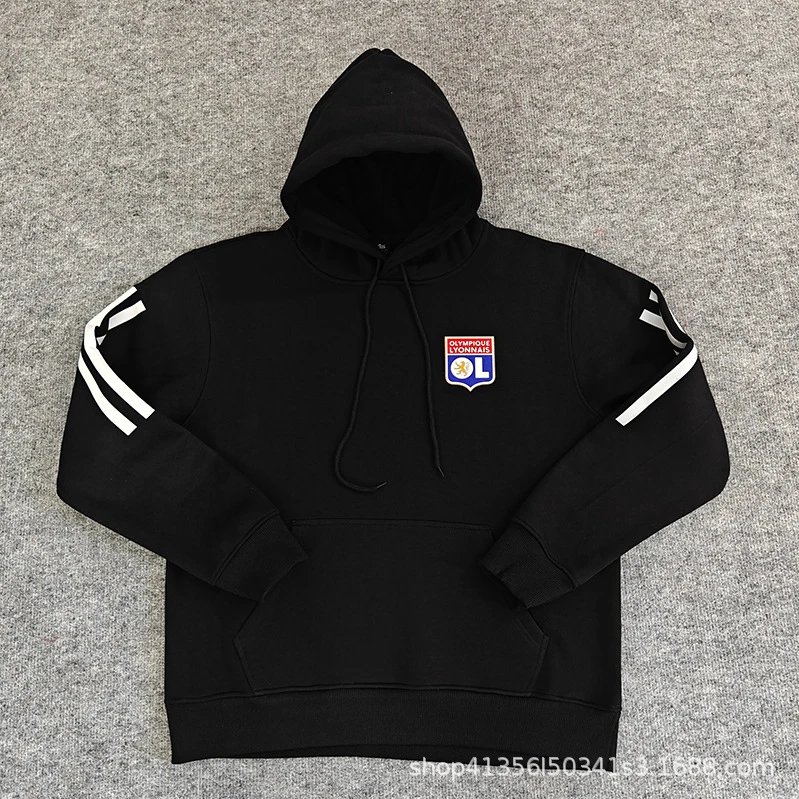 Olympique de Marseille Olympique Lyonnais Crest Hoodie White Hoodie - 5