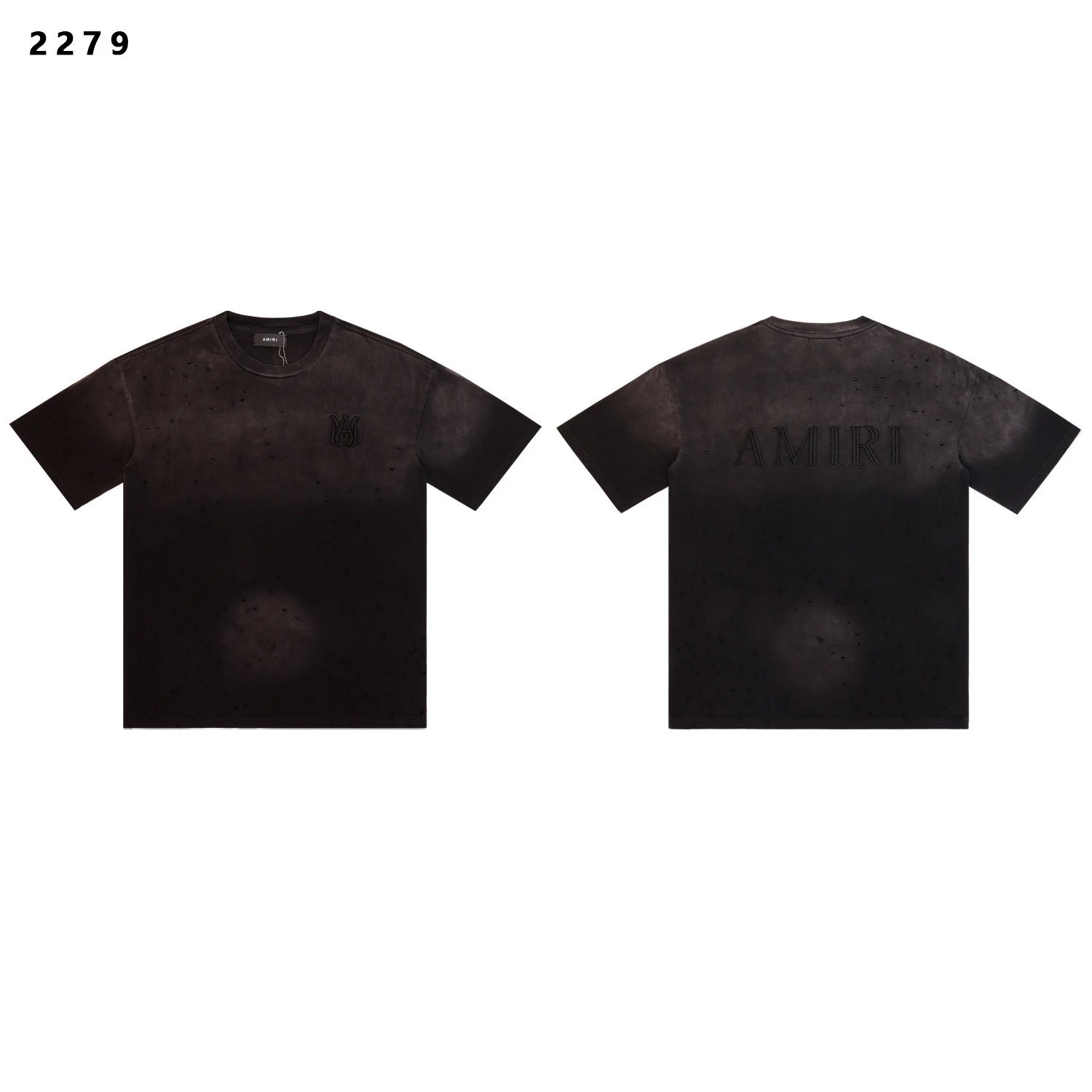 Amiri Flame Logo T-Shirt Blue - 13