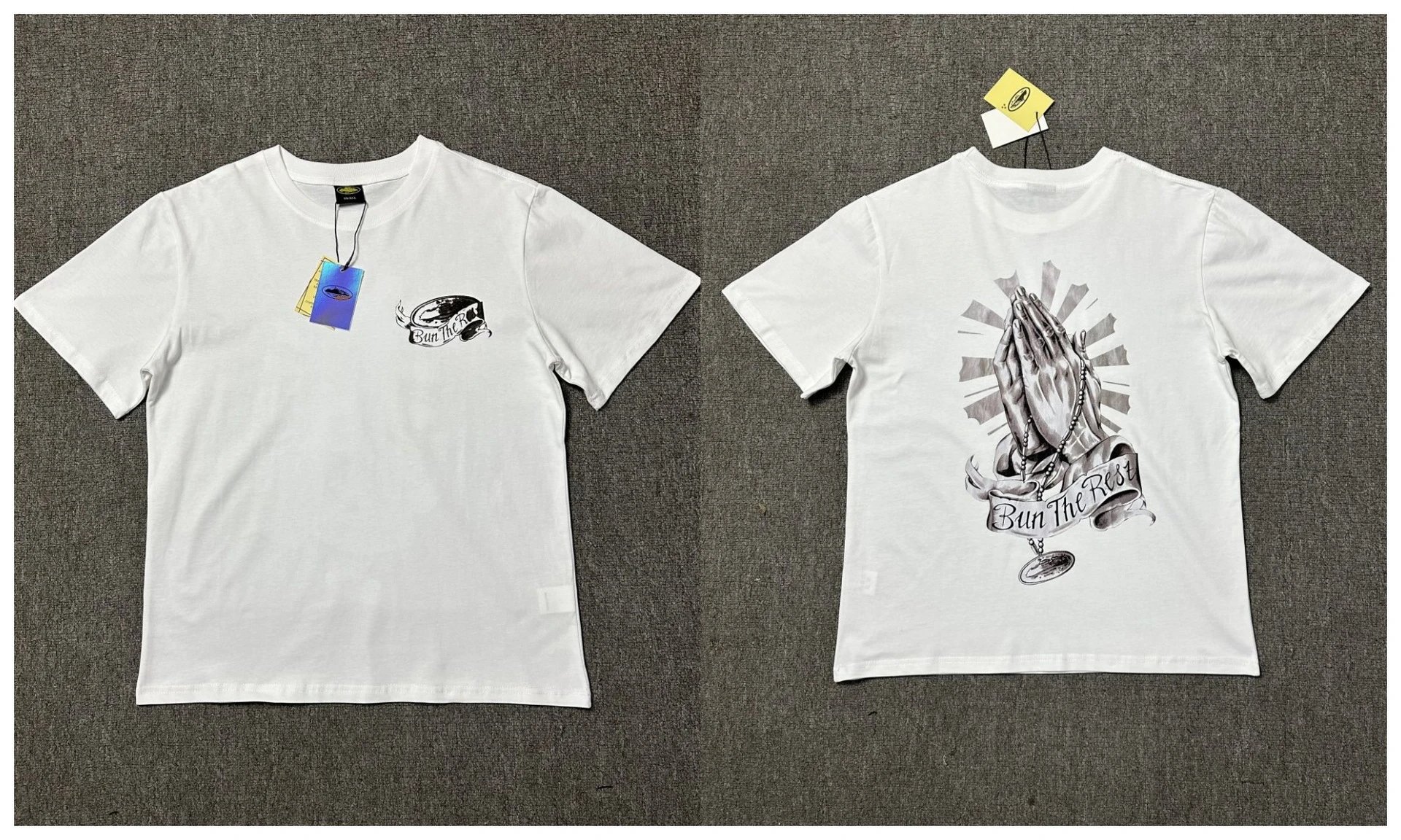 Design CRTZ Peace Inna World Graphic Print White T-Shirt T-Shirts - 9