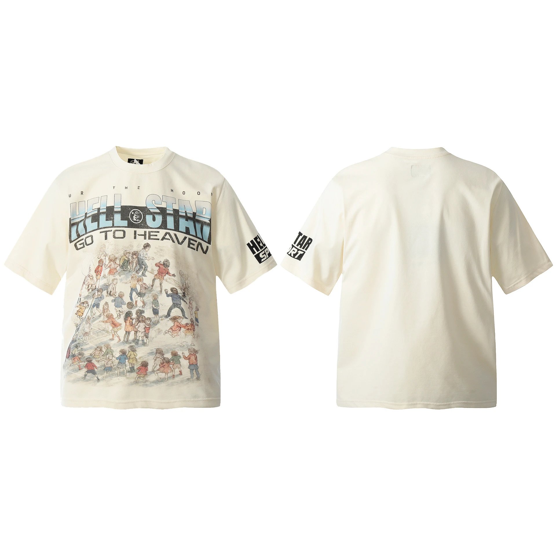 Hellstar Hellstar Graphic Print Oversized T-Shirt White - 16