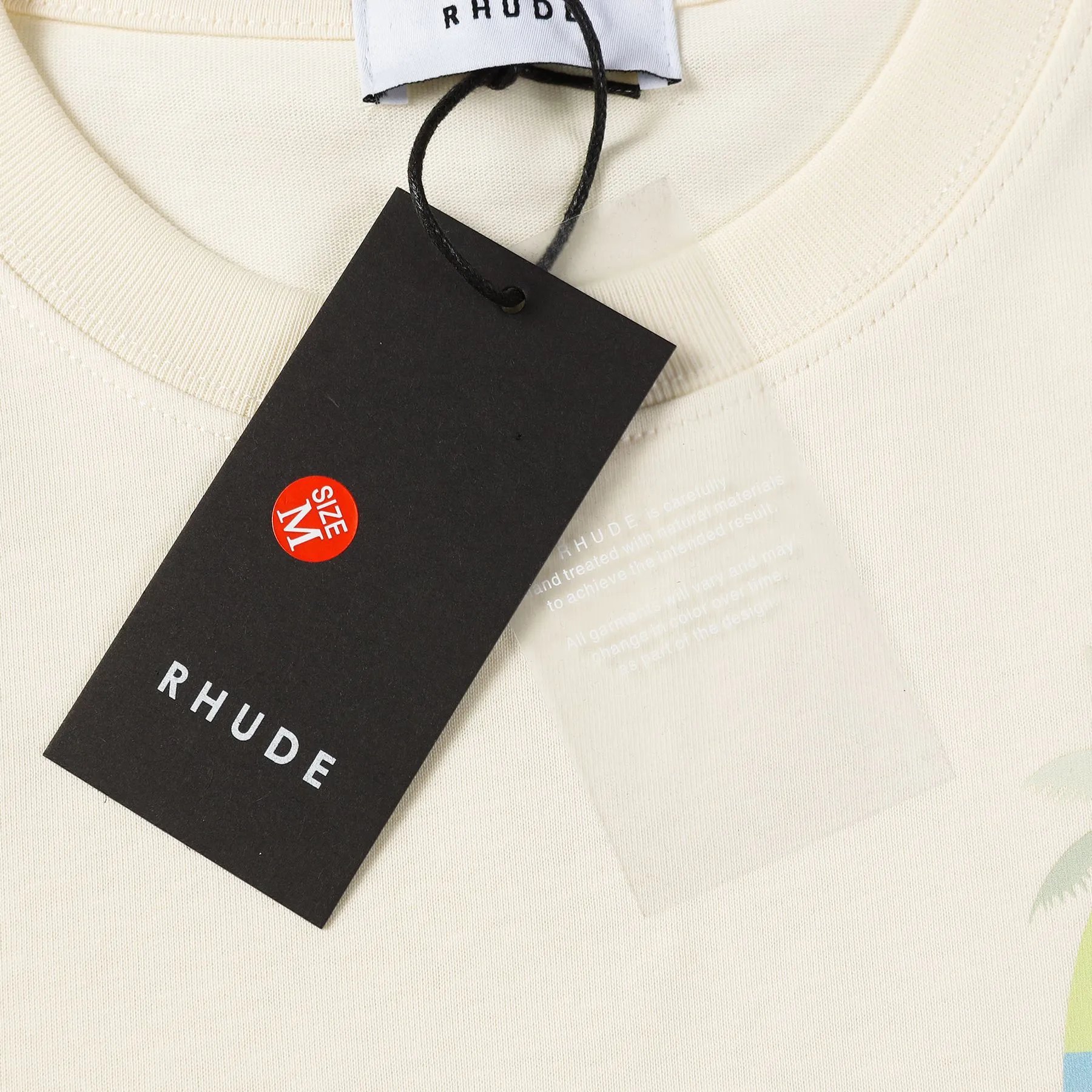 Rhude Graphic Print Cream T-Shirt - 31