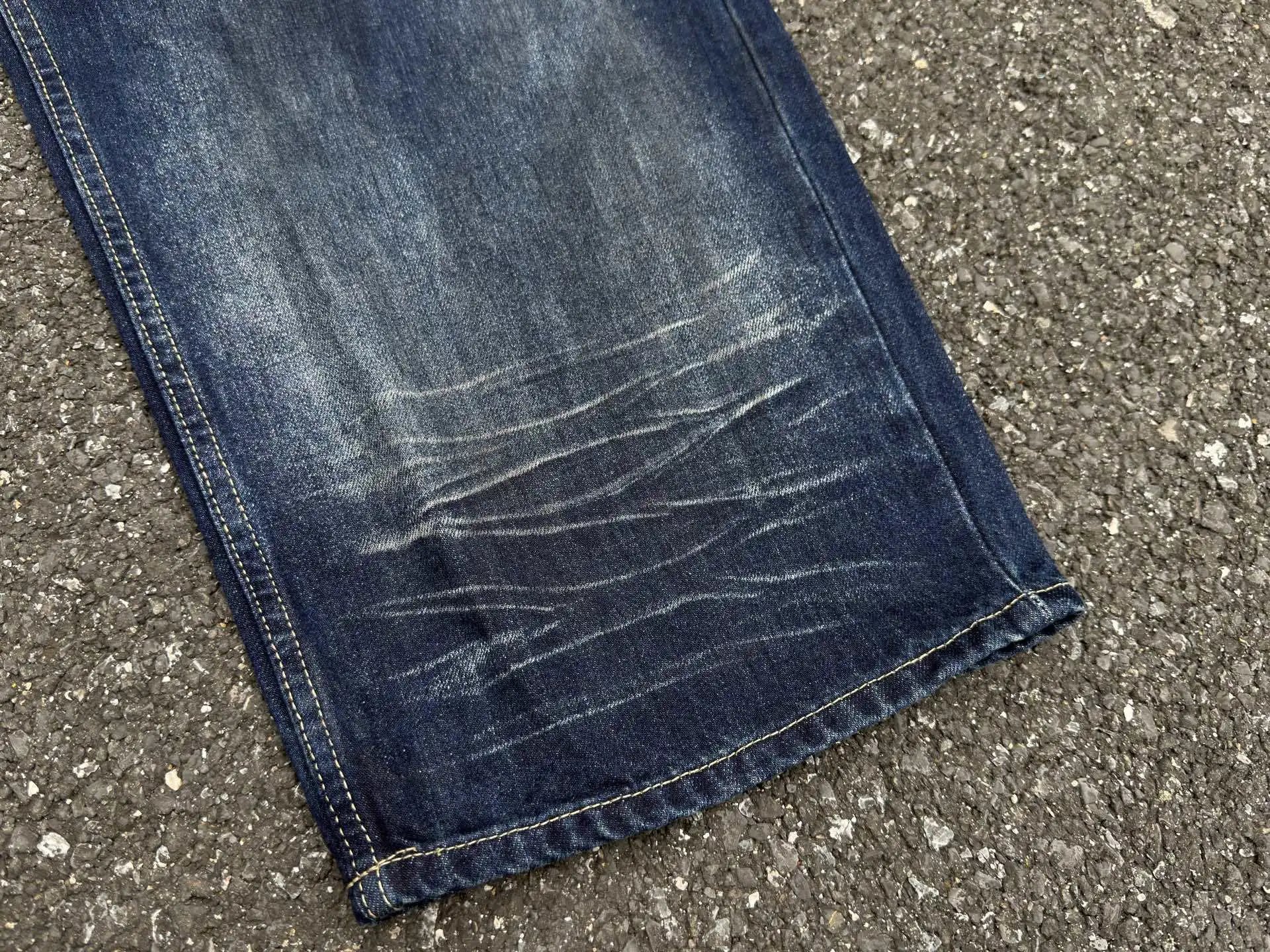 Acne Studios Wide-Leg Distressed Denim Jeans Blue - 34