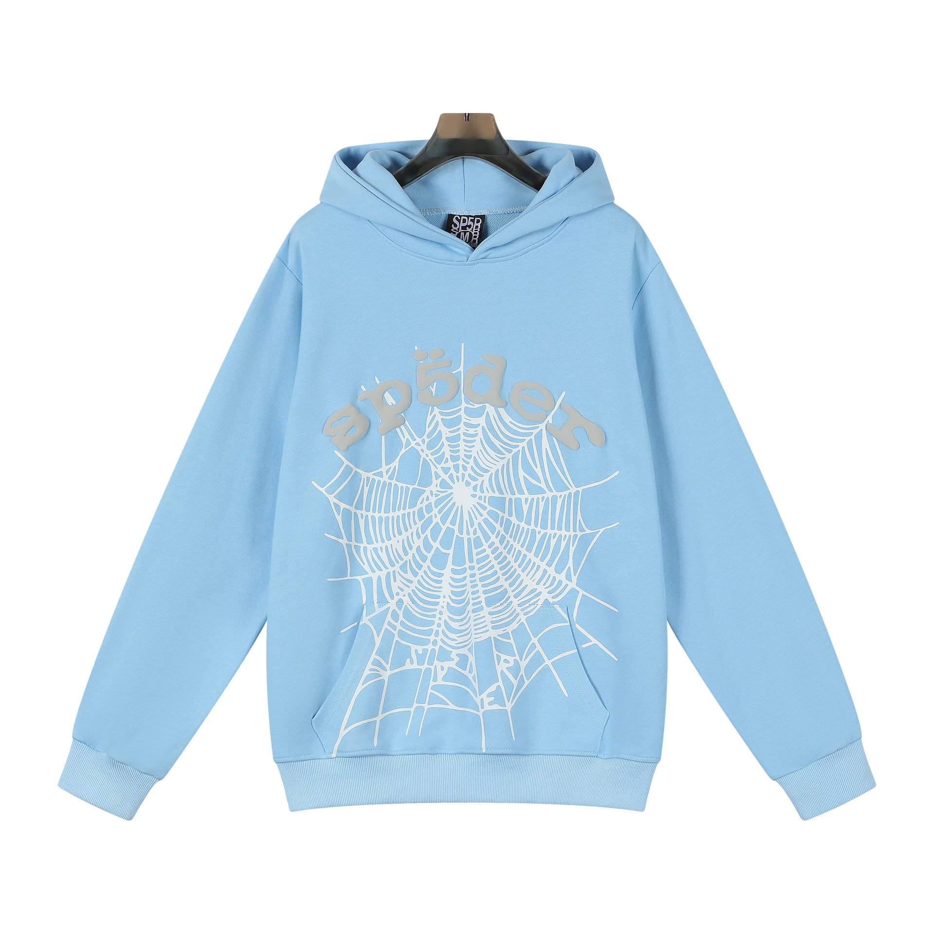 Spider Spider Web Rhinestone Embellished Black Hoodie - 8