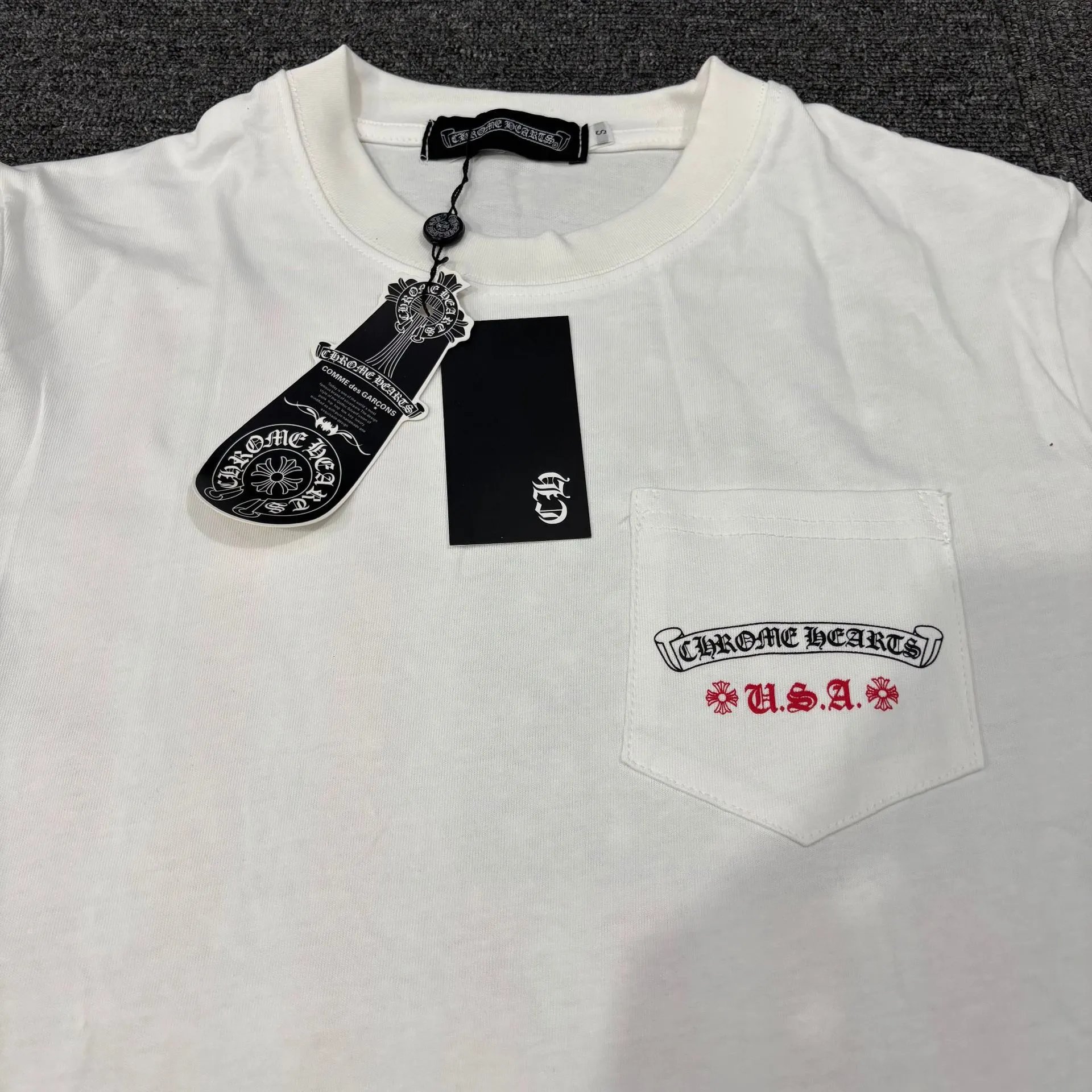 Chrome Hearts American Flag Print Black T-Shirt - 10
