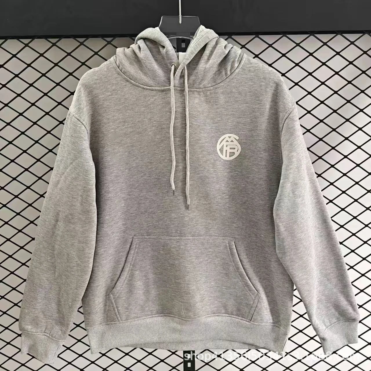 Design Minimalist Logo Hoodie White - 8