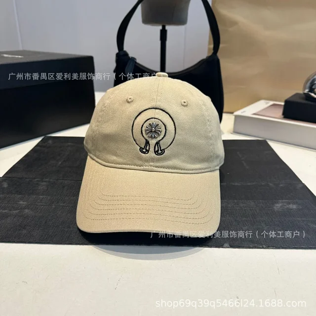Chrome Hearts Hats Baseball Cap with Embroidered Cross and Horseshoe Motif product detail image 3