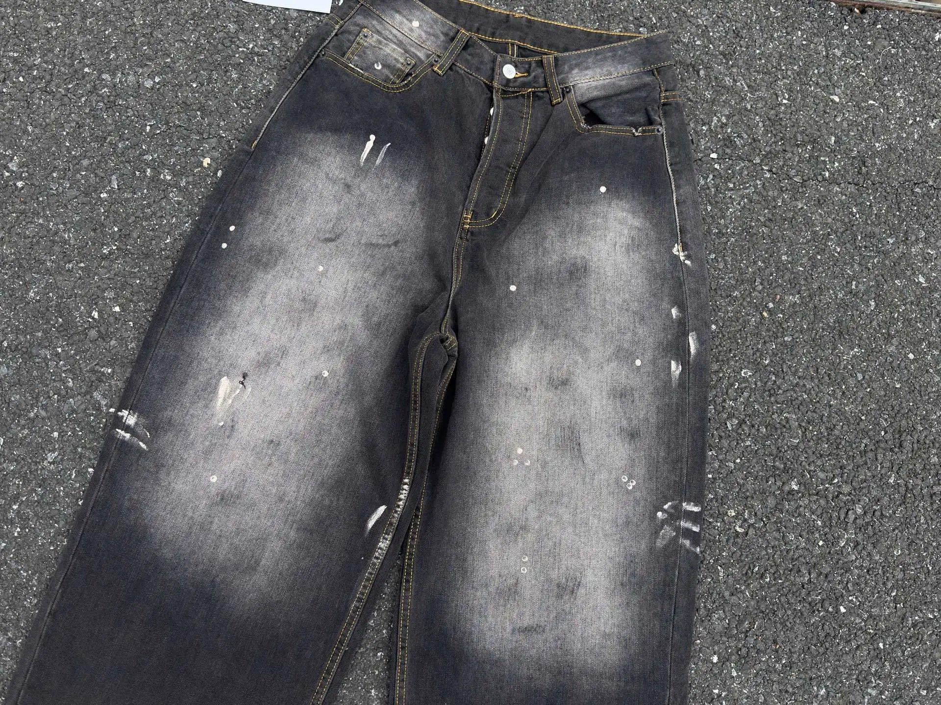 Acne Studios Wide-Leg Distressed Denim Jeans Blue - 24