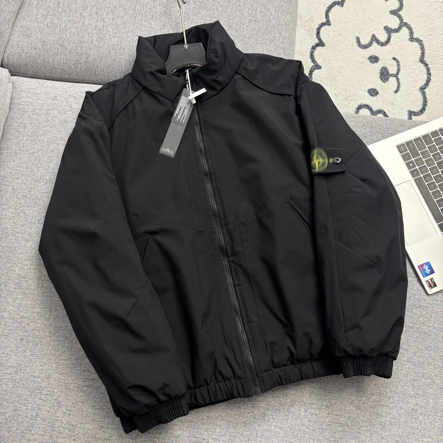 Stone Island Shadow Project Light Gray Windbreaker Jacket - 9
