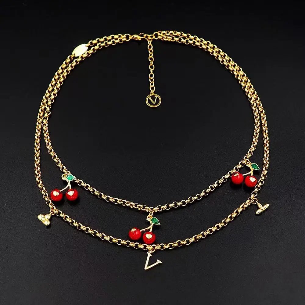 Valentino VLogo Cherry Charm Gold-Tone Bracelet Jewelry - 4