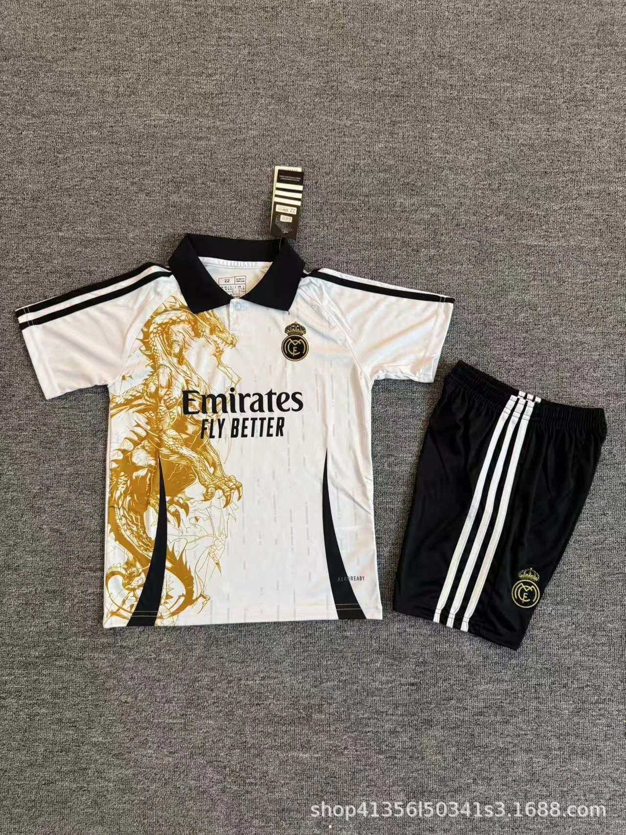 Real Madrid Dragon Graphic Jersey Set Purple / Black - 3