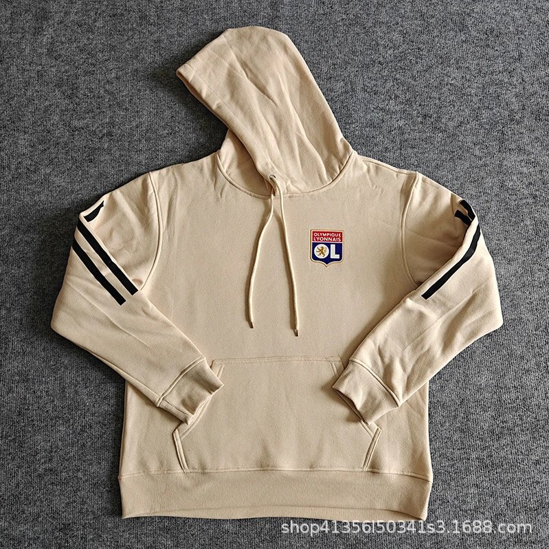 Olympique de Marseille Olympique Lyonnais Crest Hoodie White Hoodie - 4