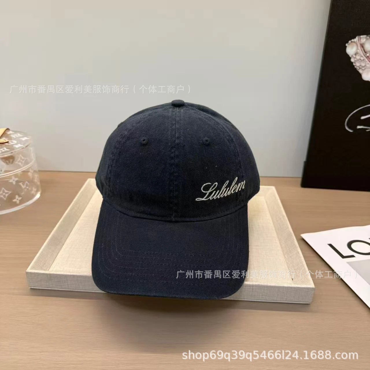 Lululemon Script Embroidered Navy Baseball Cap - 4