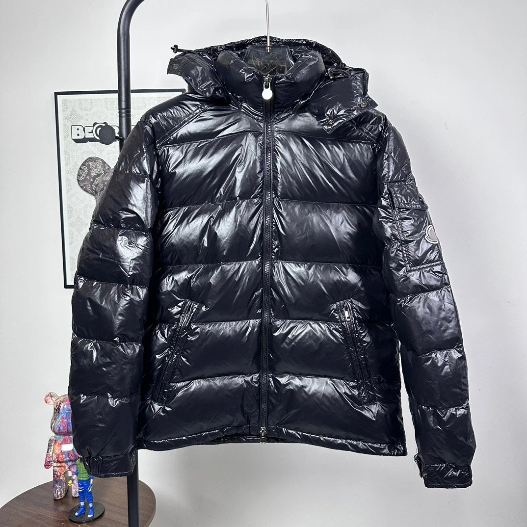 Moncler Maya Glossy Black Down Jacket - 3