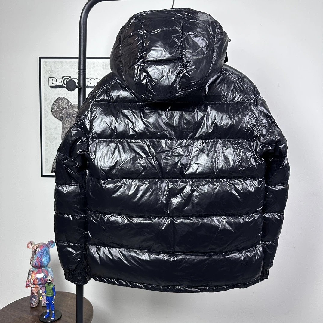 Moncler Maya Glossy Black Down Jacket - 4