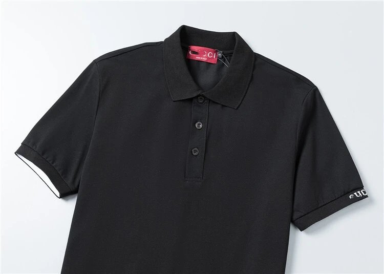 Gucci GG Marmont Print Polo Black Gray Polo Shirt - 3